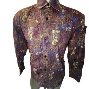 Versace jeans couture man cotton shirt size medium damaged